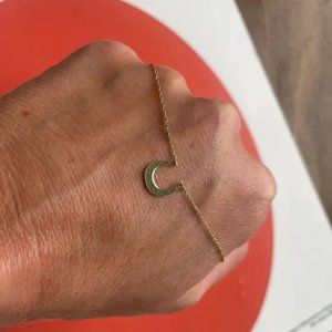 14K gold Eliza Page Lucky Horseshoe Necklace